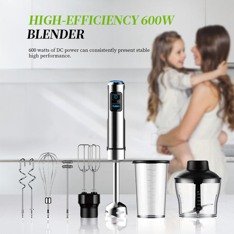 Gd0r Immersion Blender7 In1hand150owheavy Duty Motor Speed Controturbo Mode Handheld Stainless Steel Stick Blender