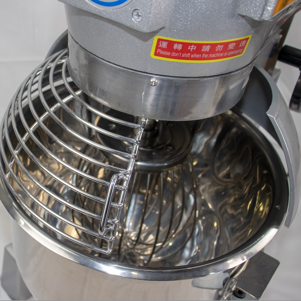 Double Planetary Mixer machine with Protective Commercial Baking Equipmen B20 Multi-Functional Stand Mixer and Food Mixer for Whipping and Mixing Spiral Mixers