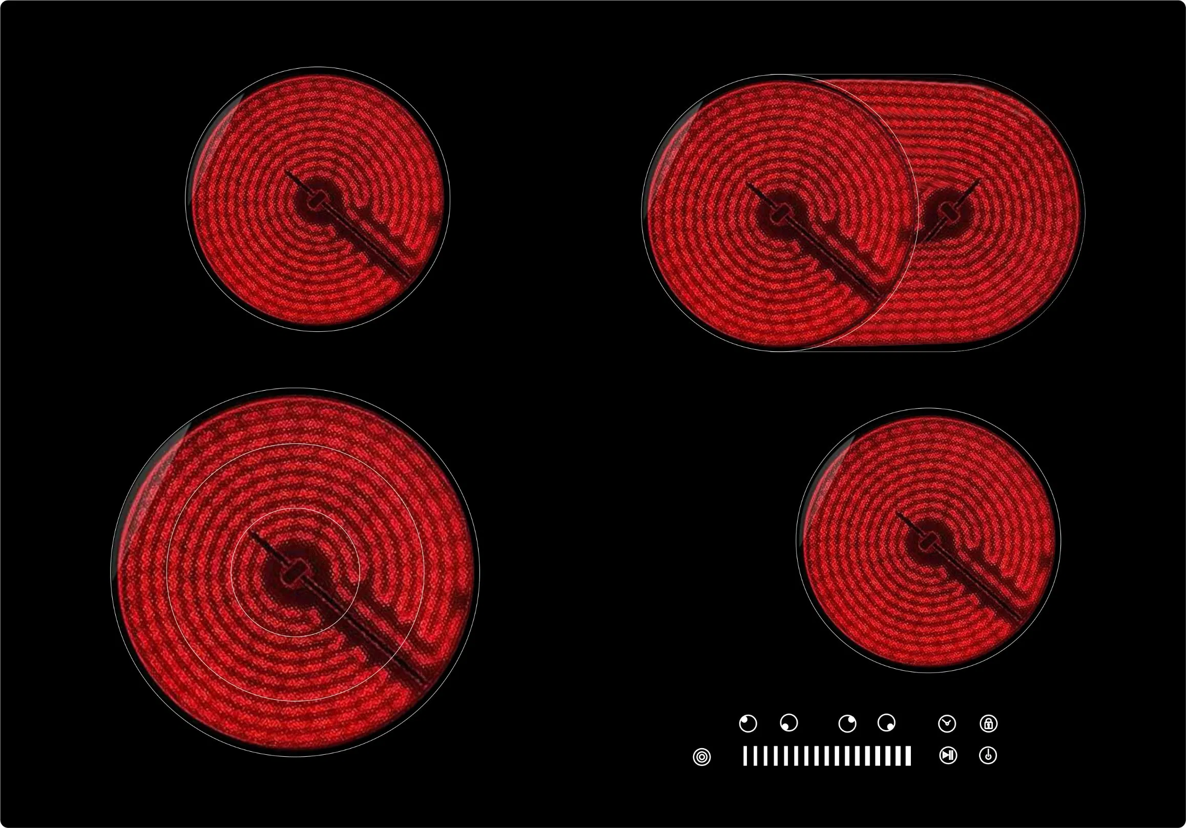 European Electric Cooktop with Ceramic Induction