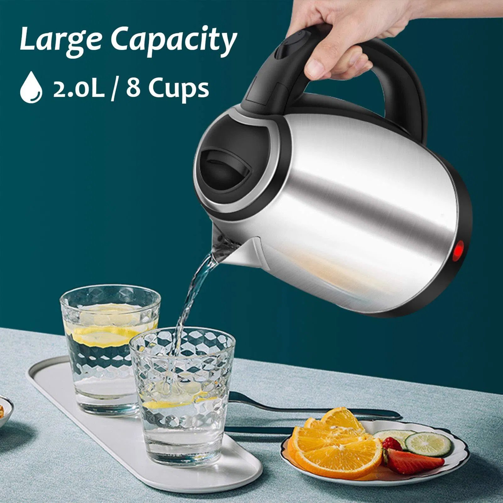 Chinese Factory Hot Sell 1.5L 1.8L 2.0L Stainless Steel Electric Kettle