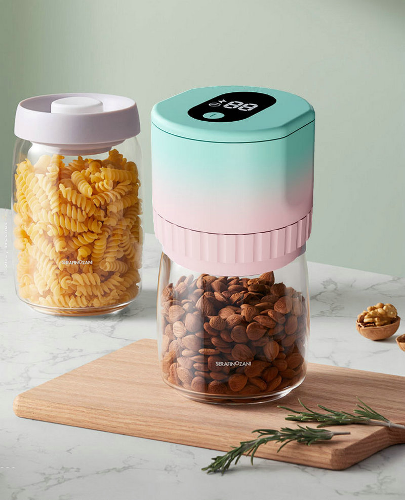 Electric Mason Jar Vacuum Sealer Pink Blue Gradient Automatic Food Storage Ez29872