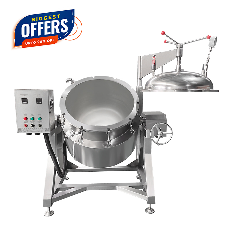 Industrial Commercial Big Capacity Cooking Kettle Electric Gas Steam Pressure Cooker Big Capacity