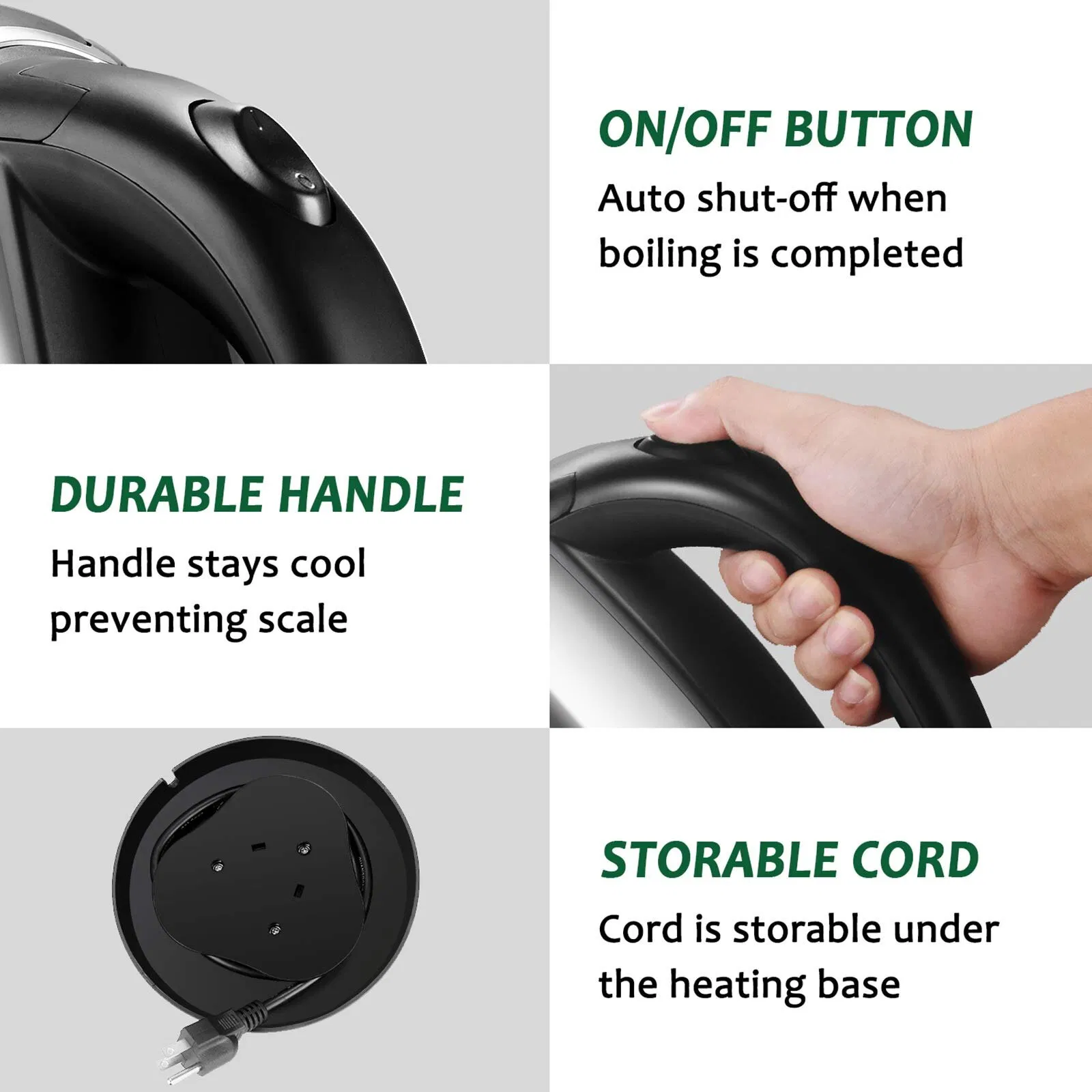 Chinese Factory Hot Sell 1.5L 1.8L 2.0L Stainless Steel Electric Kettle