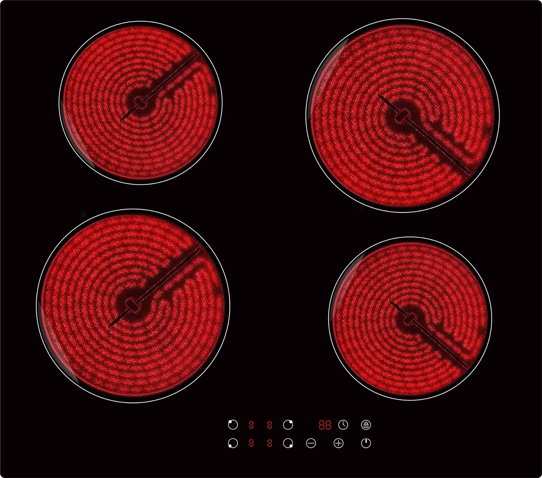 European Electric Cooktop with Ceramic Induction