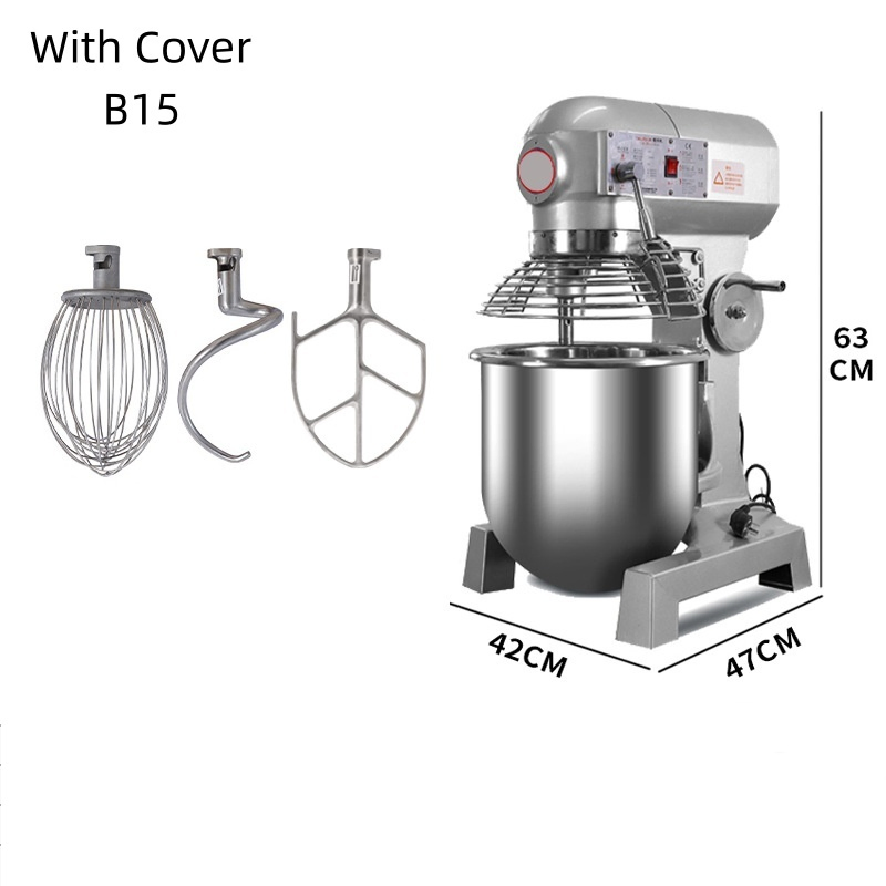 China Factory Wholesale Heavy Duty Stand Mixer with 500W Full Copper Motor 15L S. S Bowl