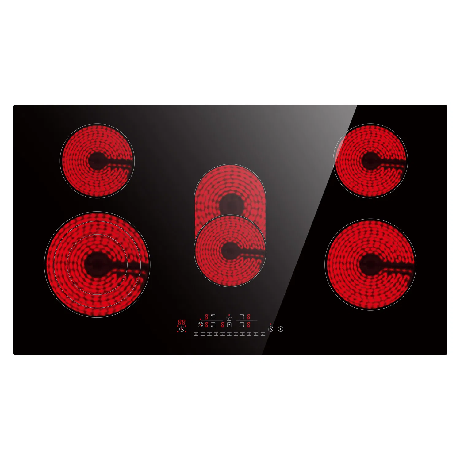 Home Appliance Electric Ceramic Stove Infrared Cooker Built-in 5 Burner Induction Cooktop