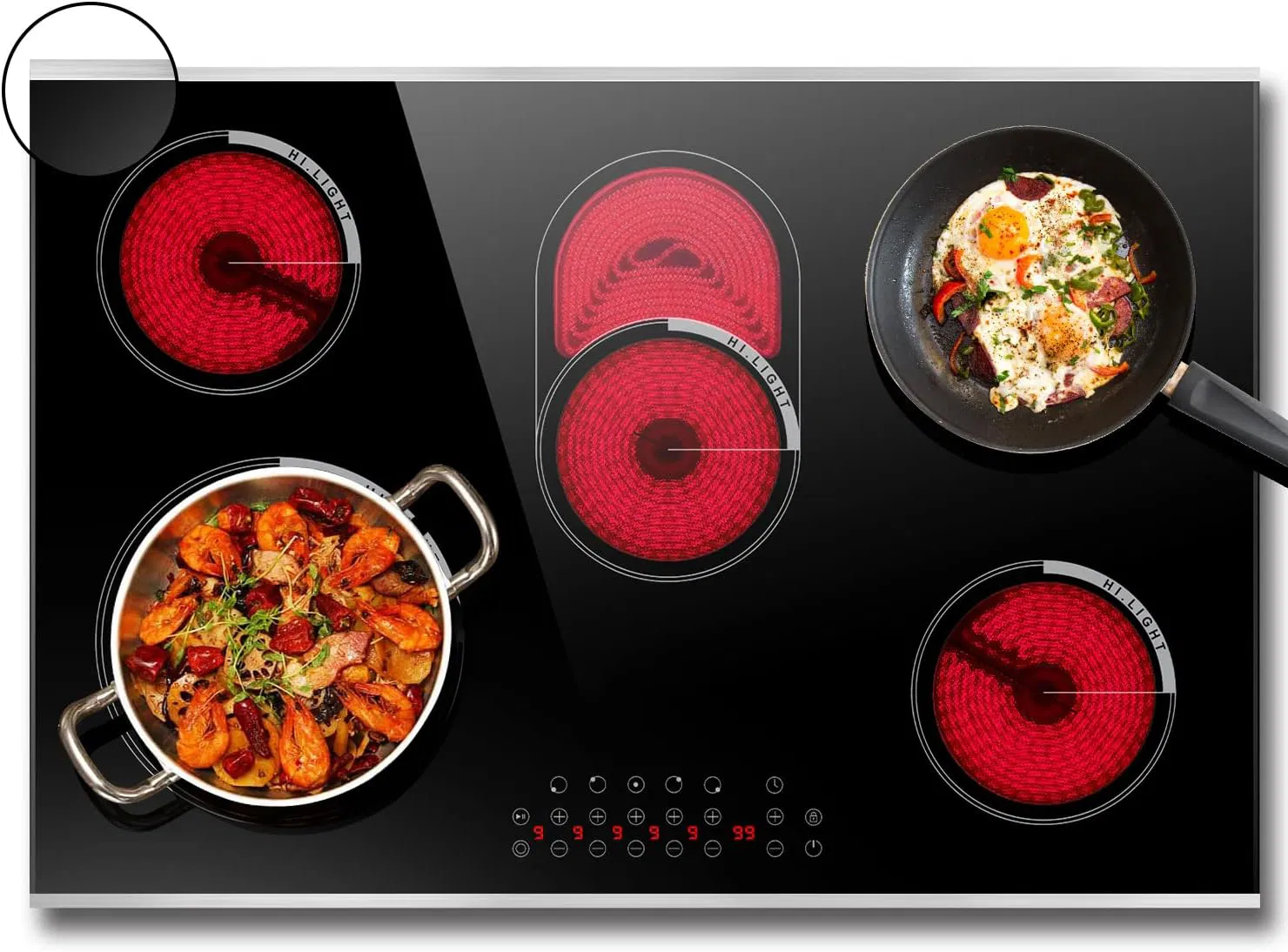Kitchen Appliance: European Electric Cooktop with Ceramic Induction