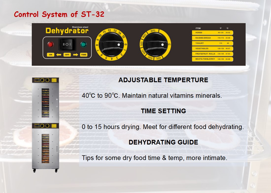 32 Trays Commercial Food Fruit Vegetable Dehydrator for Meat