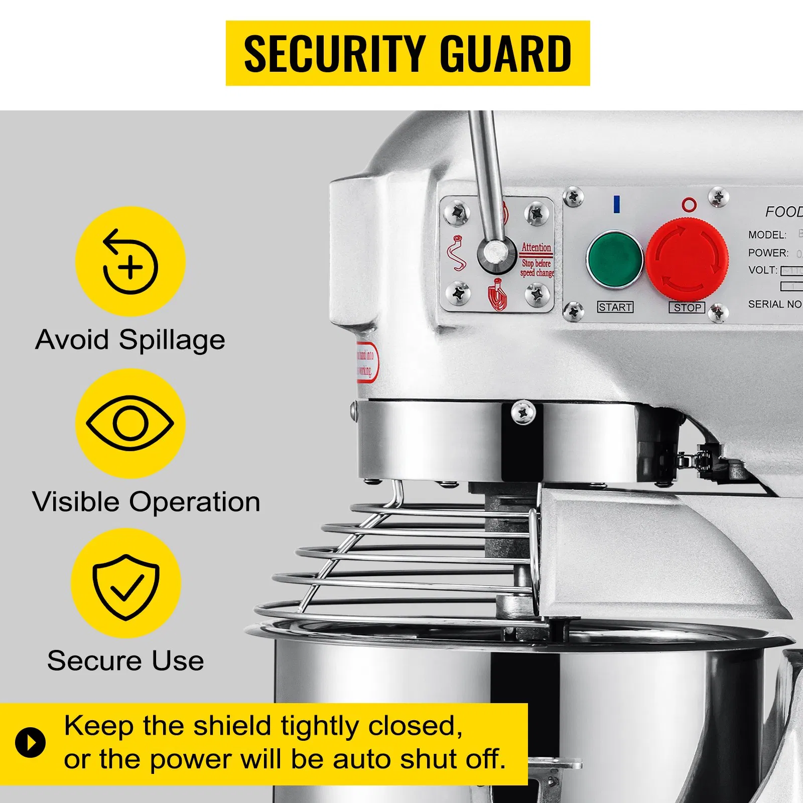 Multi-Functional Planetary Stand Mixer and Kitchen Food Mixer for Whipping and Mixing (10E)