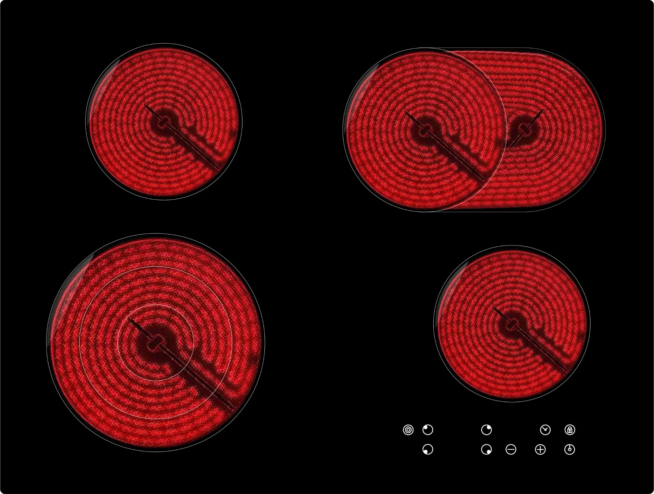 European Electric Cooktop with Ceramic Induction