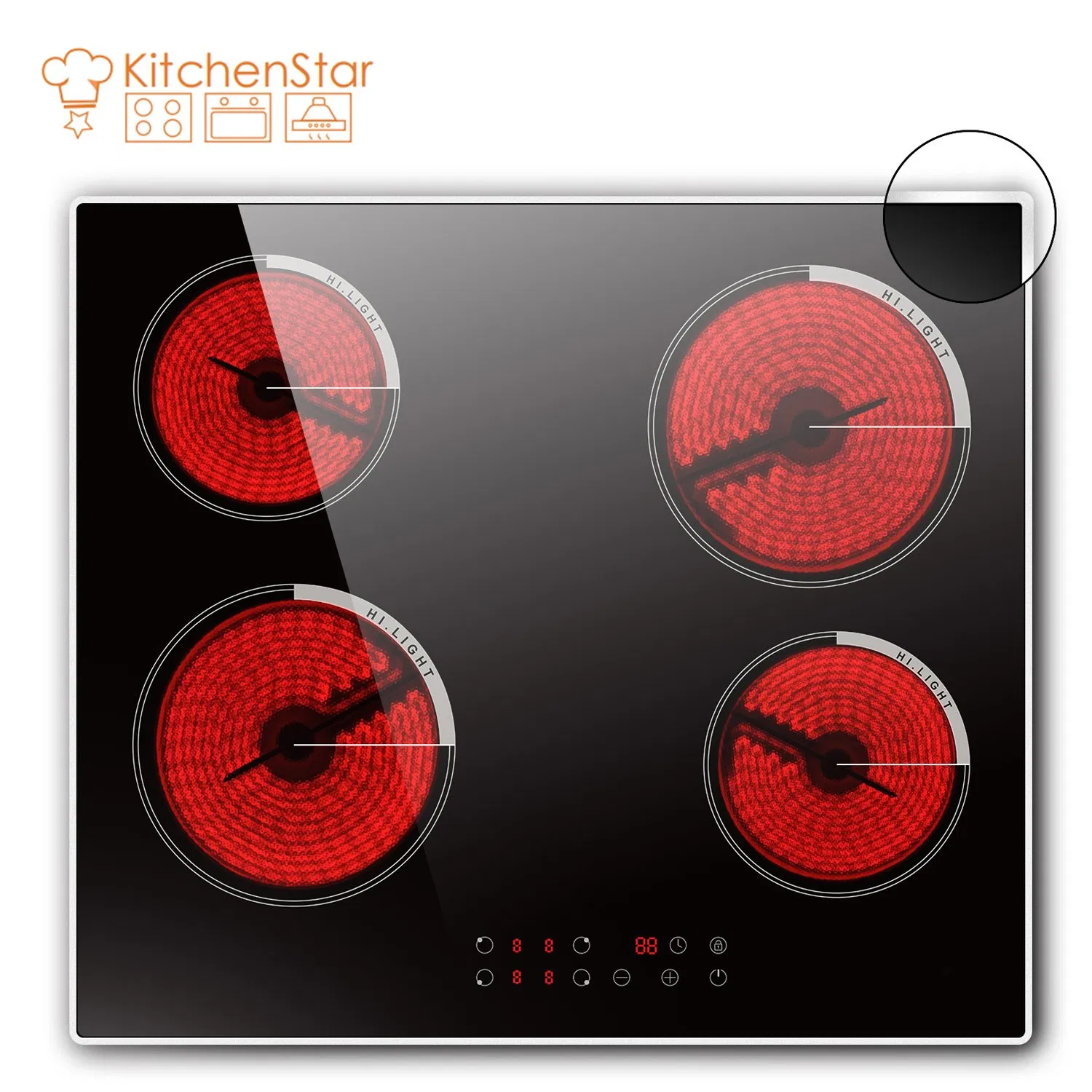 Kitchen Appliance: European Electric Cooktop with Ceramic Induction