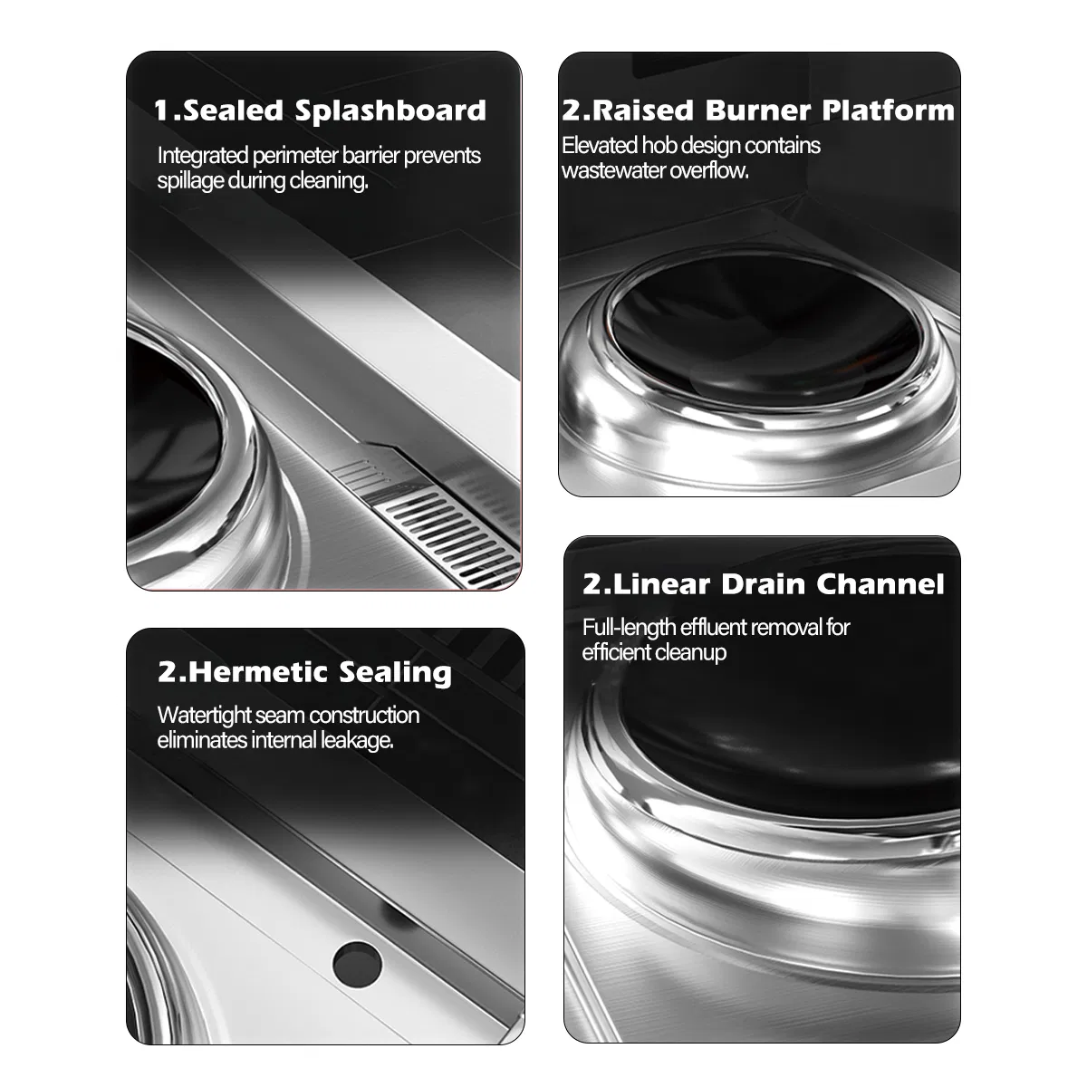 Professional Induction Cooktop with Integrated Shelf for Easy Use