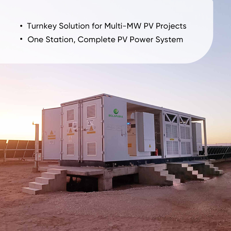 Estación Integrada de Transformador de Inversor de Gran Escala para Parque Solar 1500V Solución de Inversor Central para Sistema Fotovoltaico de Energía Renovable