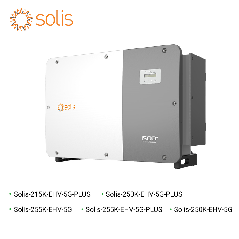 Pedido al por mayor de inversor solar Solis 215kw 250kw 255kw Inversor central de cadena OEM disponible 1500V Inversor de energía solar de alta eficiencia para proyectos a escala de MW
