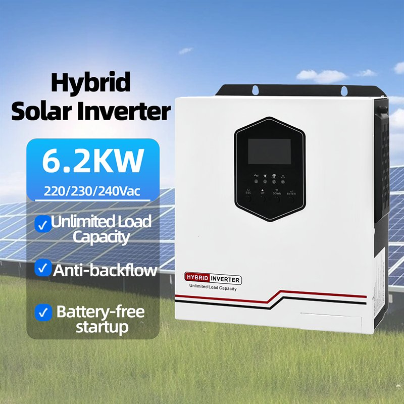 6200W Inversor Híbrido PV Operación Sin Batería Inversor Solar Conectado a la Red con WiFi