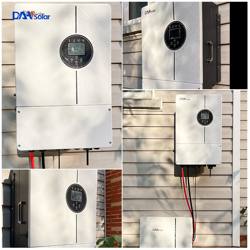 Dah 220V Monitor de Potencia de Fase Única 3kw 5kw 6kw Inversor Solar Híbrido con Controlador de Carga WiFi Inteligente