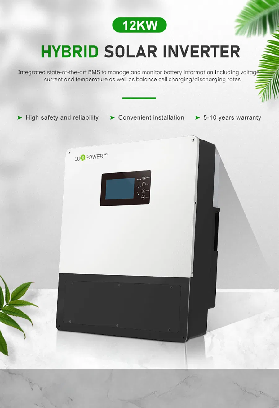 Inversor Solar Híbrido de Alta Frecuencia 8kw 12kw Monofásico a Precio Competitivo Inversor Solar de Fase Dividida con Controlador MPPT