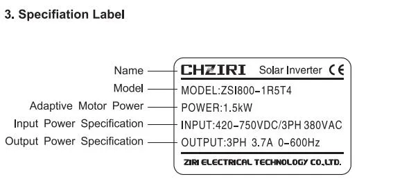 Inversor de Frecuencia de Alto Rendimiento 5.5kw para Control Solar con Convertidor de DC a AC MPPT