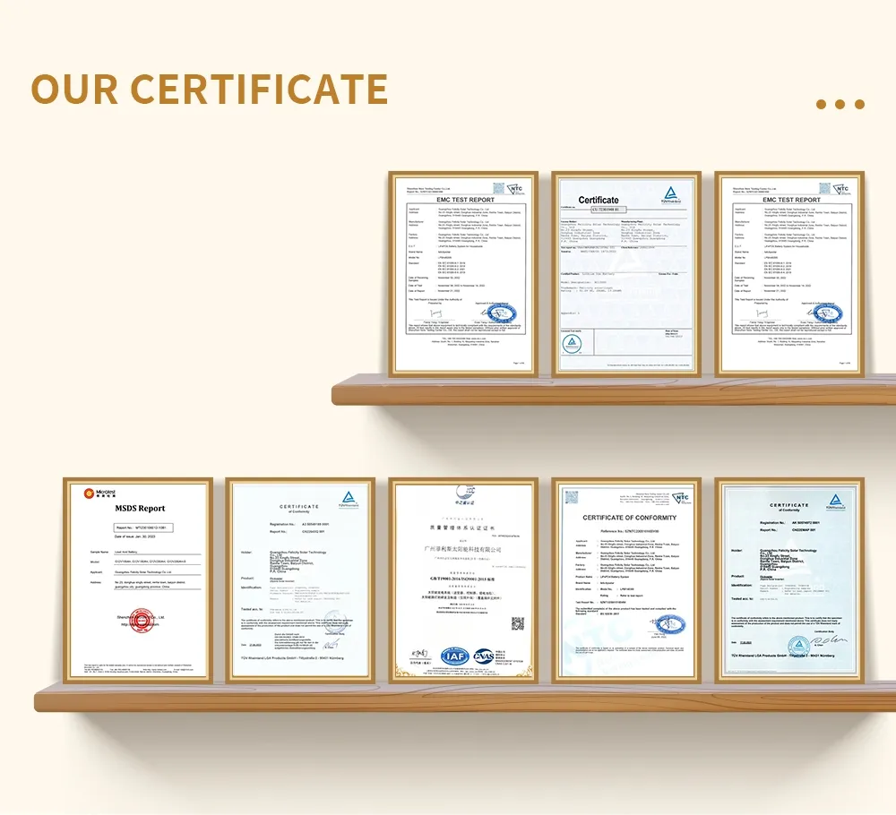 Certificados de Calidad e Inversores