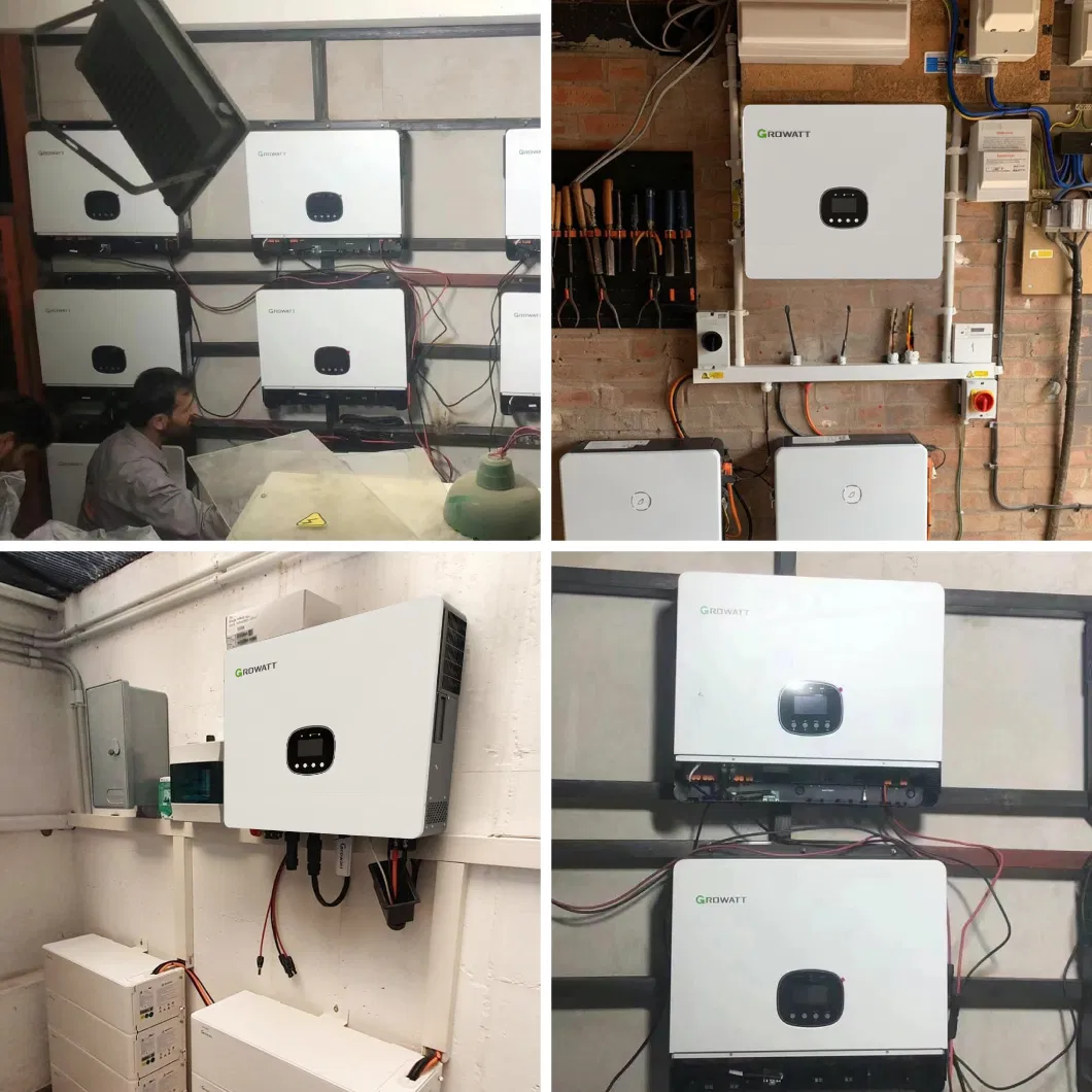 Inversor Solar Híbrido de Alta Eficiencia Growatt 8kw 10kw 12kw Precio de Mercado del Inversor Solar Monofásico