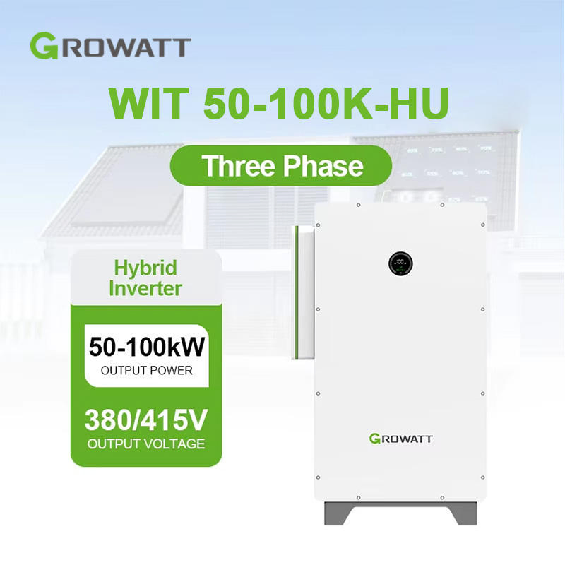 Inversor Híbrido Comercial Trifásico Inteligente 100K-H/Hu con UPS para Sistema de Almacenamiento de Energía de Paneles Solares