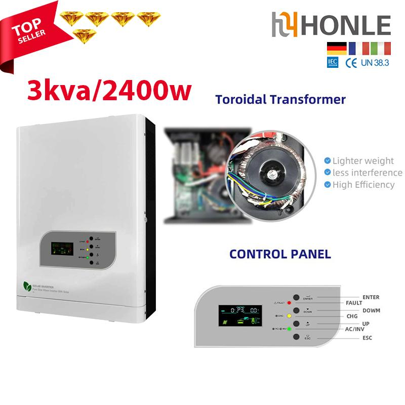 Honle Venta Caliente UPS Inversor Solar de Fase Única Sistema de Generador Solar Soportando Alta Eficiencia MPPT 10kw Inversor Onda Senoidal Pura