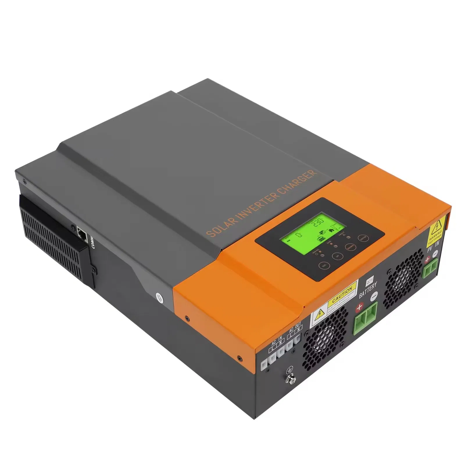 Powmr Alta Frecuencia 3200W 24V 220V 80A Controlador de Carga MPPT Interno 3.2kw Inversor Solar Híbrido para Sistema Solar