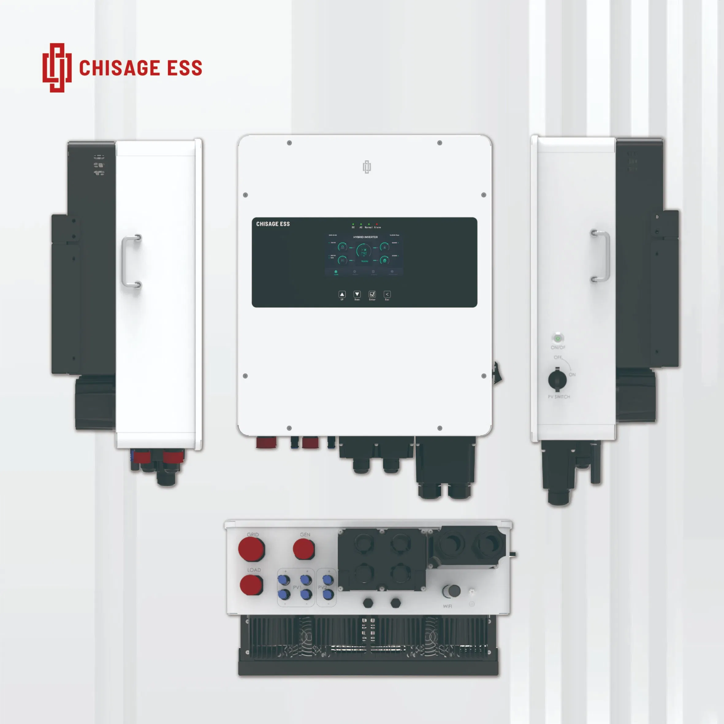 Precio de fábrica de China 5kw 6kw 8kw 10kw 12kw 14kw Sistema PV DC AC Energía solar Inversor trifásico de onda sinusoidal pura Inversor híbrido