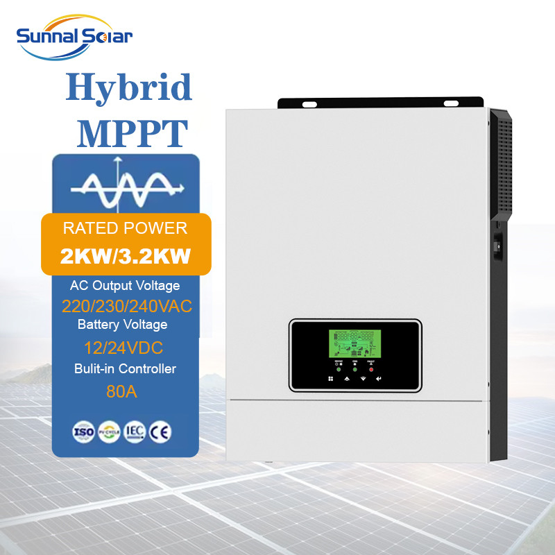 Mejor 3kw 3kVA 1600W 3000W 24V Sistema de Inversor Híbrido Solar MPPT Inteligente de Onda Sinusoidal Pura Todo en Uno Precio