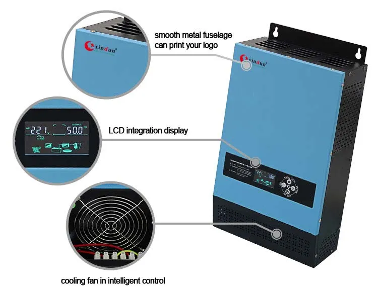 Inversor Solar Híbrido MPPT de Onda Sinusoidal Pura de Baja Frecuencia Inteligente 5kw