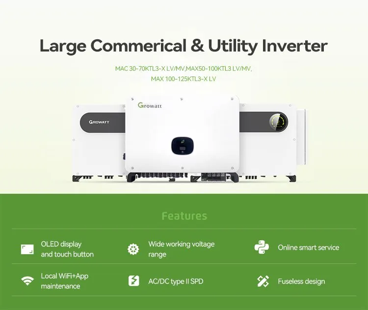Inversor Solar Conectado a la Red Growatt Mac50-70ktl3-X Mv Inversor
