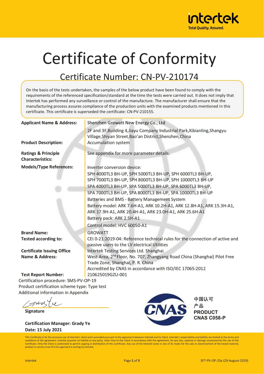 Certificados de Calidad e Inversor Híbrido Trifásico