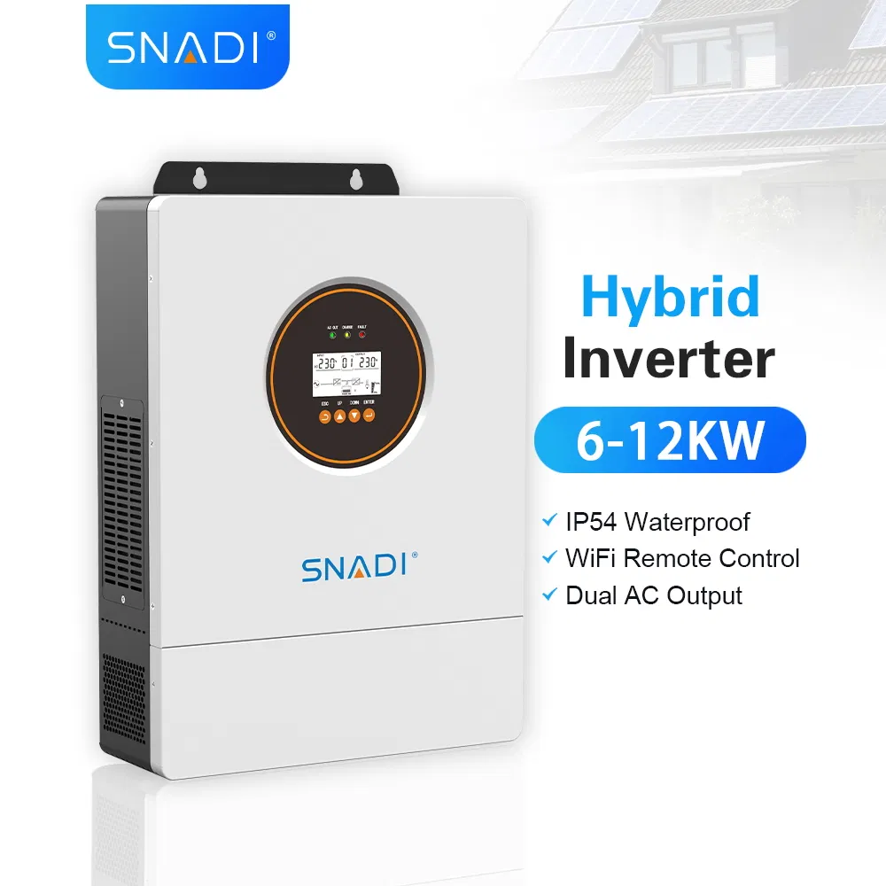 5kw 6kw Inversor Solar Híbrido 110V/220V Alta Frecuencia 48V Inversor de Energía para el Hogar