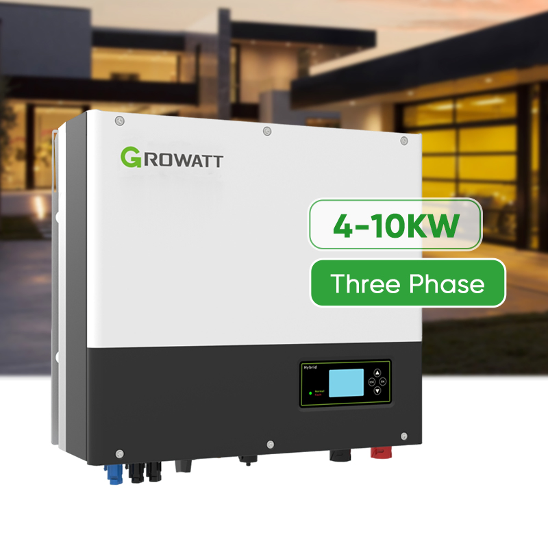 Growatt 4kw 5kw 6kw 7kw 8kw 10kw Inversor Híbrido Trifásico para Sistemas de Techo Comercial y Aplicaciones de Energía Solar Industrial