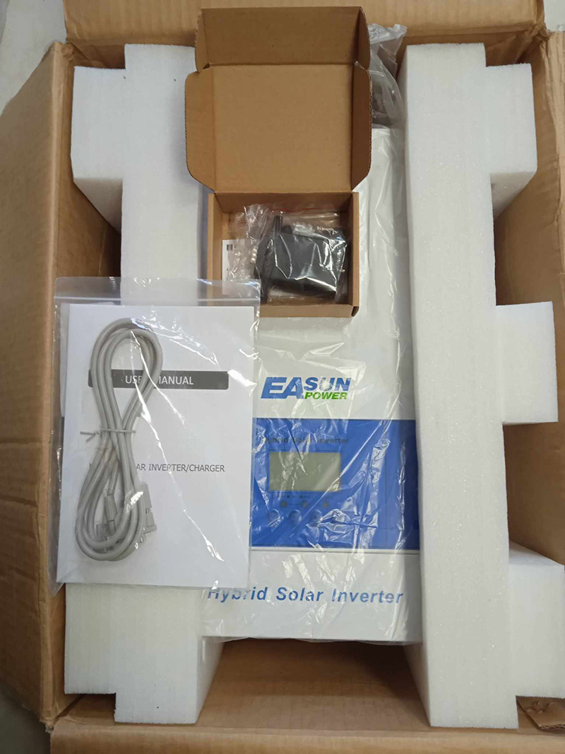 Inversor Solar Híbrido de Onda Sinusoidal Pura de Fase Única Montado en Pared MPPT WiFi de Alta Eficiencia Easun 4kVA 3.6kw 24V