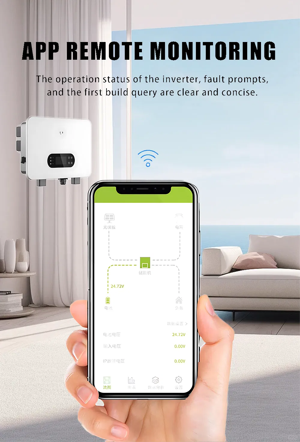 Inversor Solar Híbrido Goodwe 8kw 10kw 12kw Salida AC DC Monofásica con MPPT para Uso Residencial