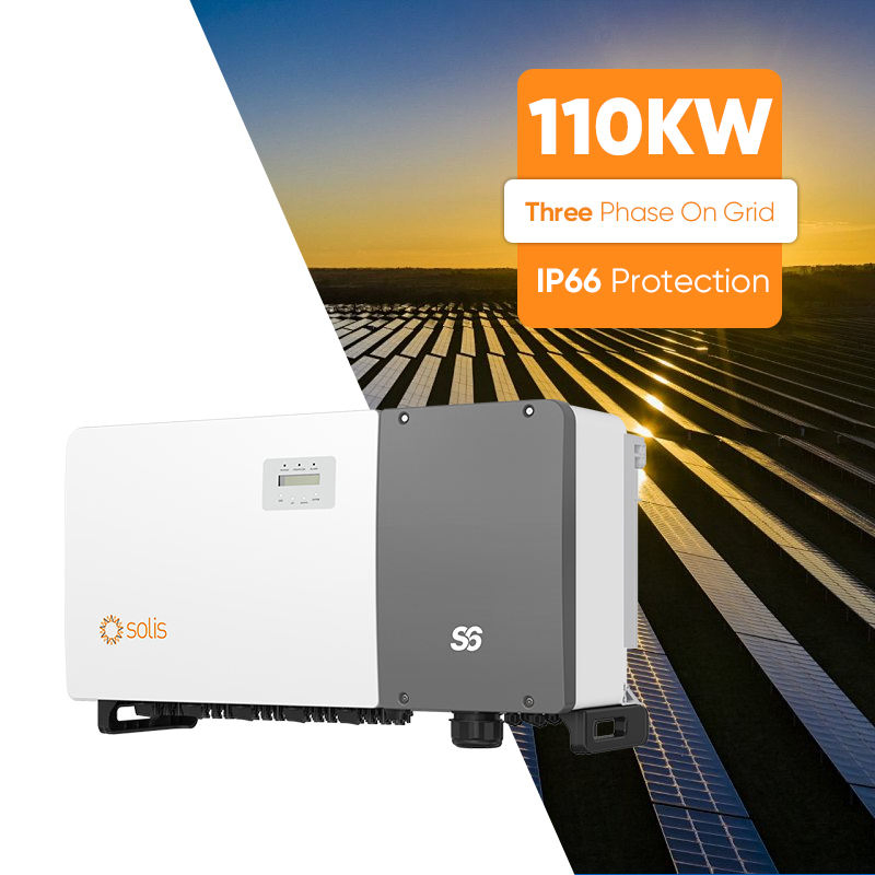 Solis 80kw 100kw 110kw Kit Energía Solar Inversor de Red Solis 5g 125kw 3 Fase Inversor de Conexión a Red con WiFi