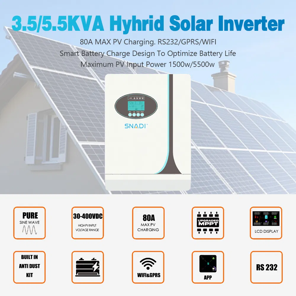 5kw Aplicaciones Residenciales y Comerciales Inversor Solar Híbrido Avanzado