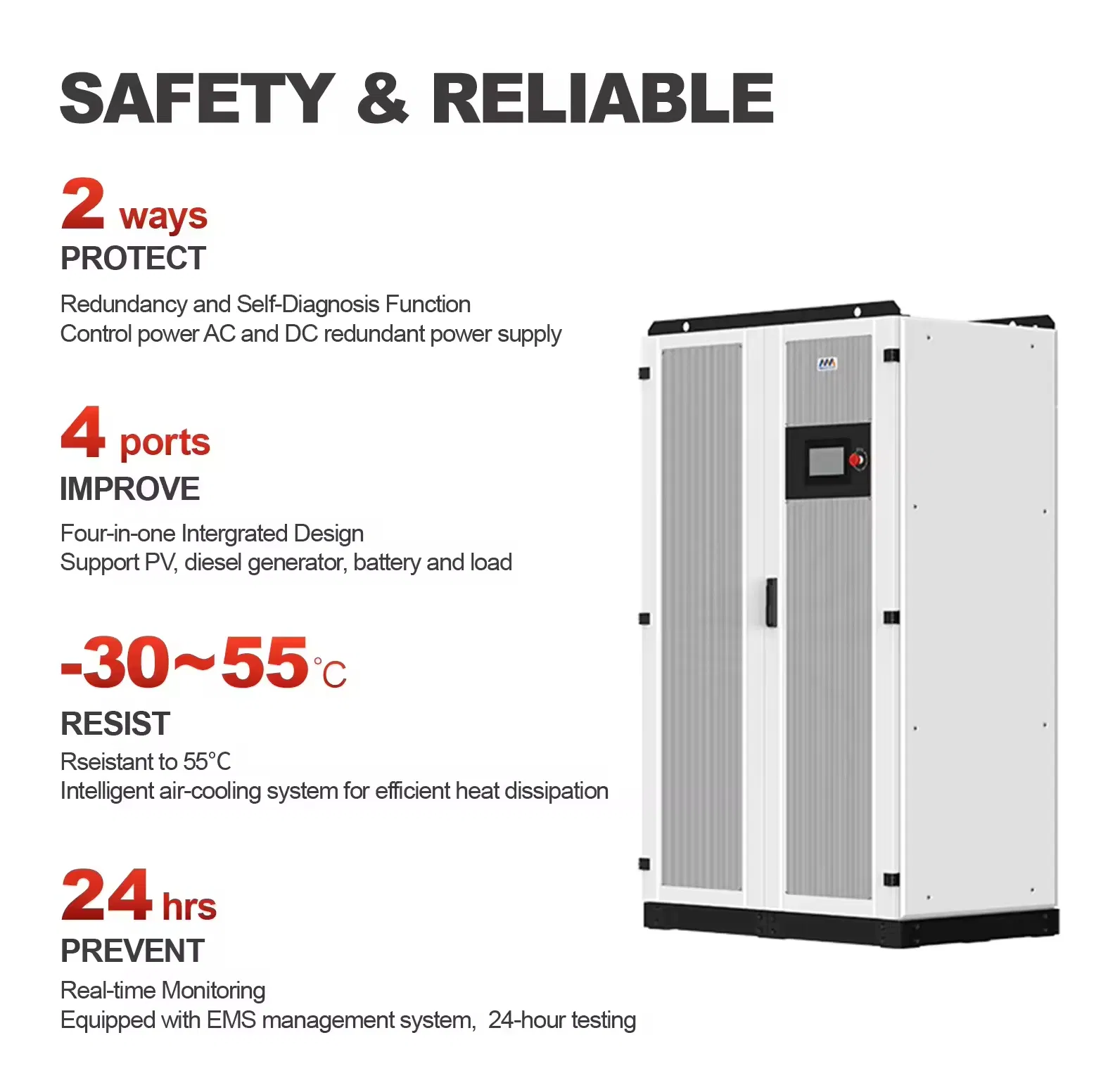 Buen Precio Megarevo Inversor Solar Híbrido 100kw 150kw Inversor Industrial Todo en Uno