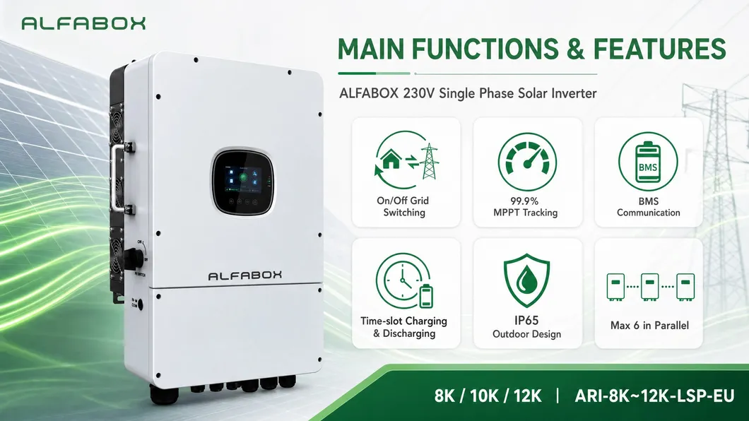 Inversor solar off grid de 8kw y 10kw para sistemas de energía residencial - Diagrama de sistema
