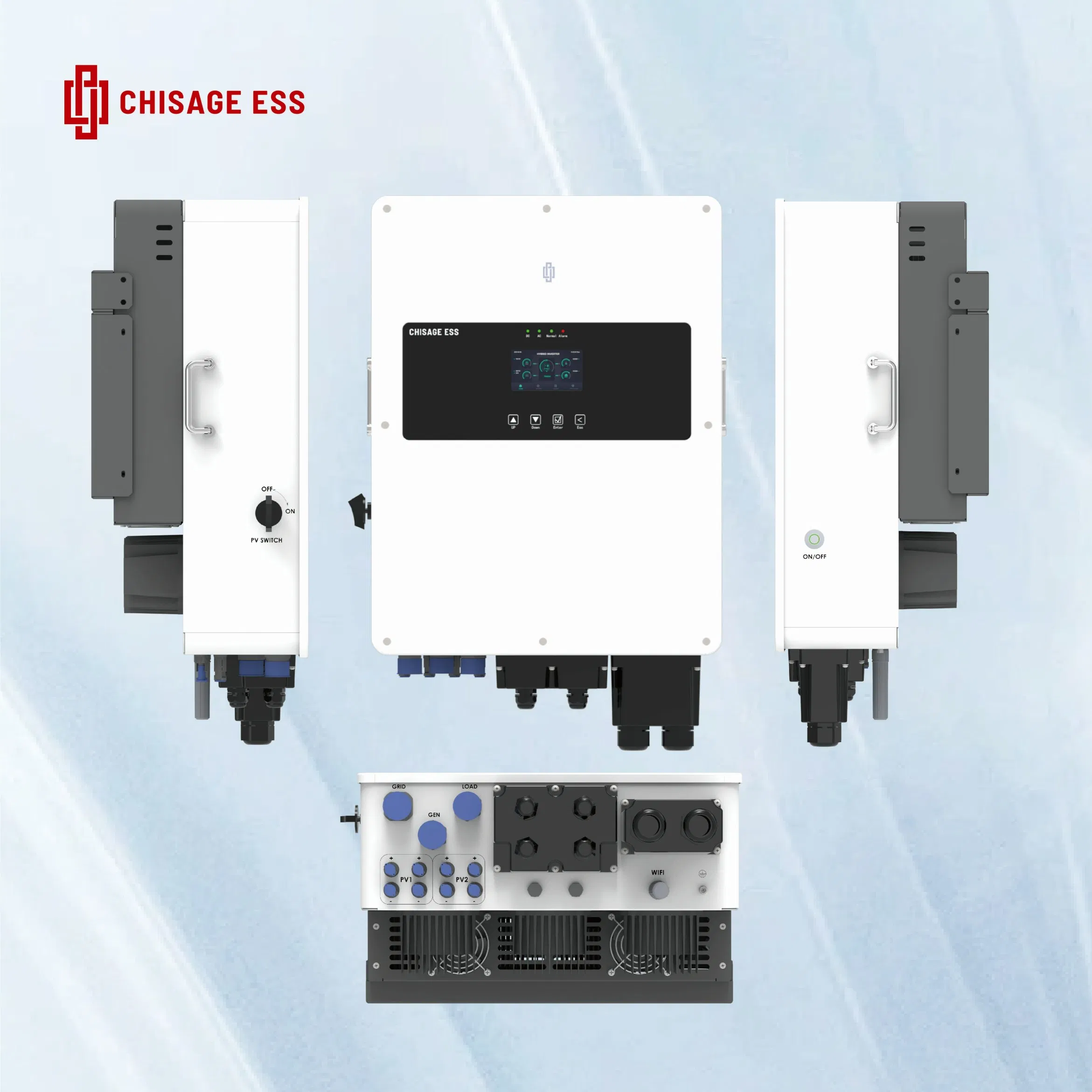 Inversor híbrido de CA y CC de alta calidad 5kw 6kw 8kw 10kw conectado a la red y fuera de la red 48V sistema de energía solar para sistema de paneles solares