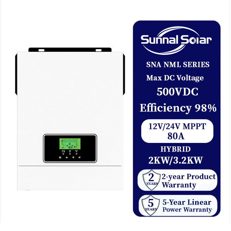Mejor 3kw 3kVA 1600W 3000W 24V Sistema de Inversor Híbrido Solar MPPT Inteligente de Onda Sinusoidal Pura Todo en Uno Precio