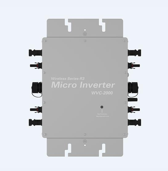 IP65 Wvc-2000 Inversor Micro Solar Conexión a Red DC22-60V 120 230V 50 60Hz 2000W Inversor Micro Solar con Monitoreo APP WiFi