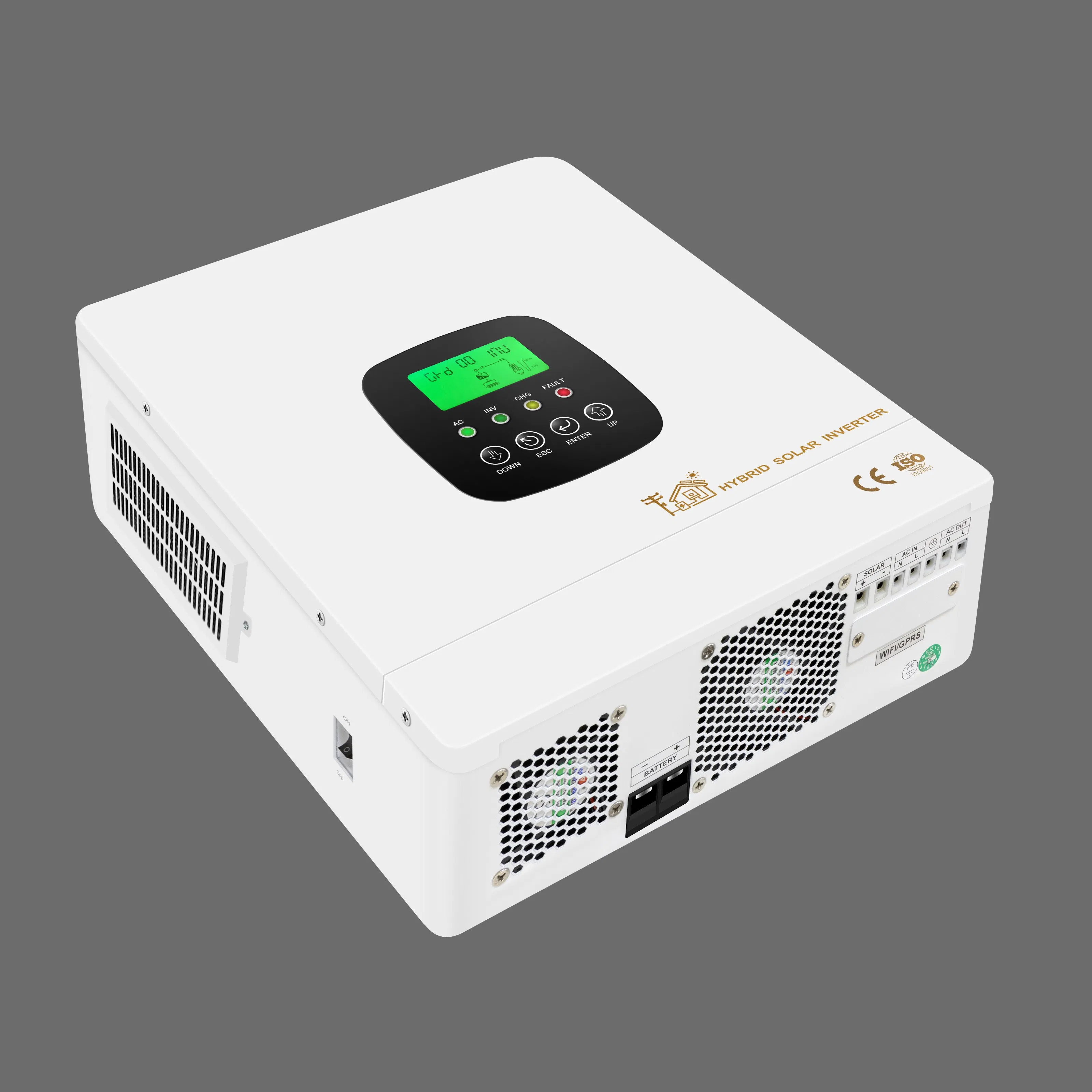 Sistema de almacenamiento de batería híbrido fuera de la red con inversor de onda sinusoidal pura y controlador de carga MPPT