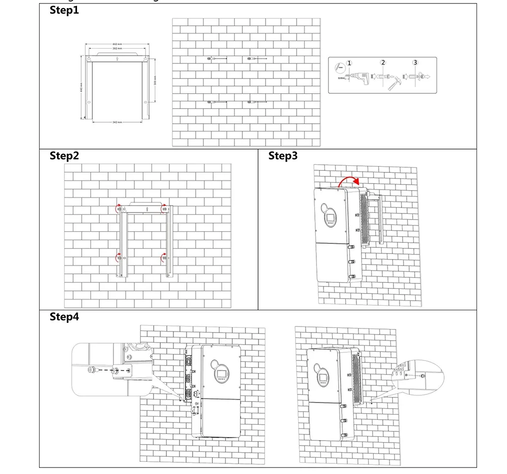 Instrucciones de instalación del inversor híbrido solar