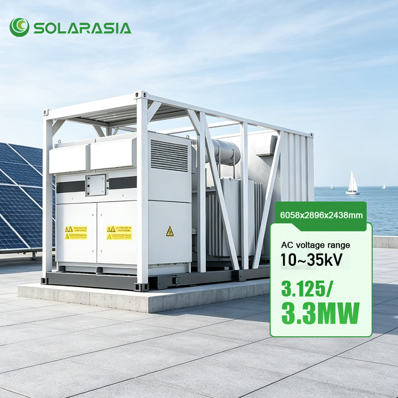 Solución Llave en Mano de Inversor Central Fotovoltaico a Escala de Utilidad 3125kVA 3300kVA con Transformador Inmerso en Aceite para Planta Solar