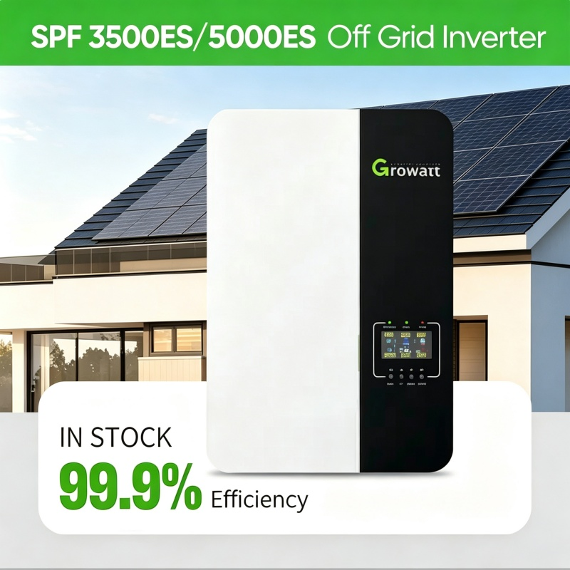 Inversor Solar Growatt SPF3500es 5000es inversor solar fuera de la red 3.5kw 5kw inversor de onda sinusoidal pura de DC a AC precio al por mayor para sistemas de energía doméstica