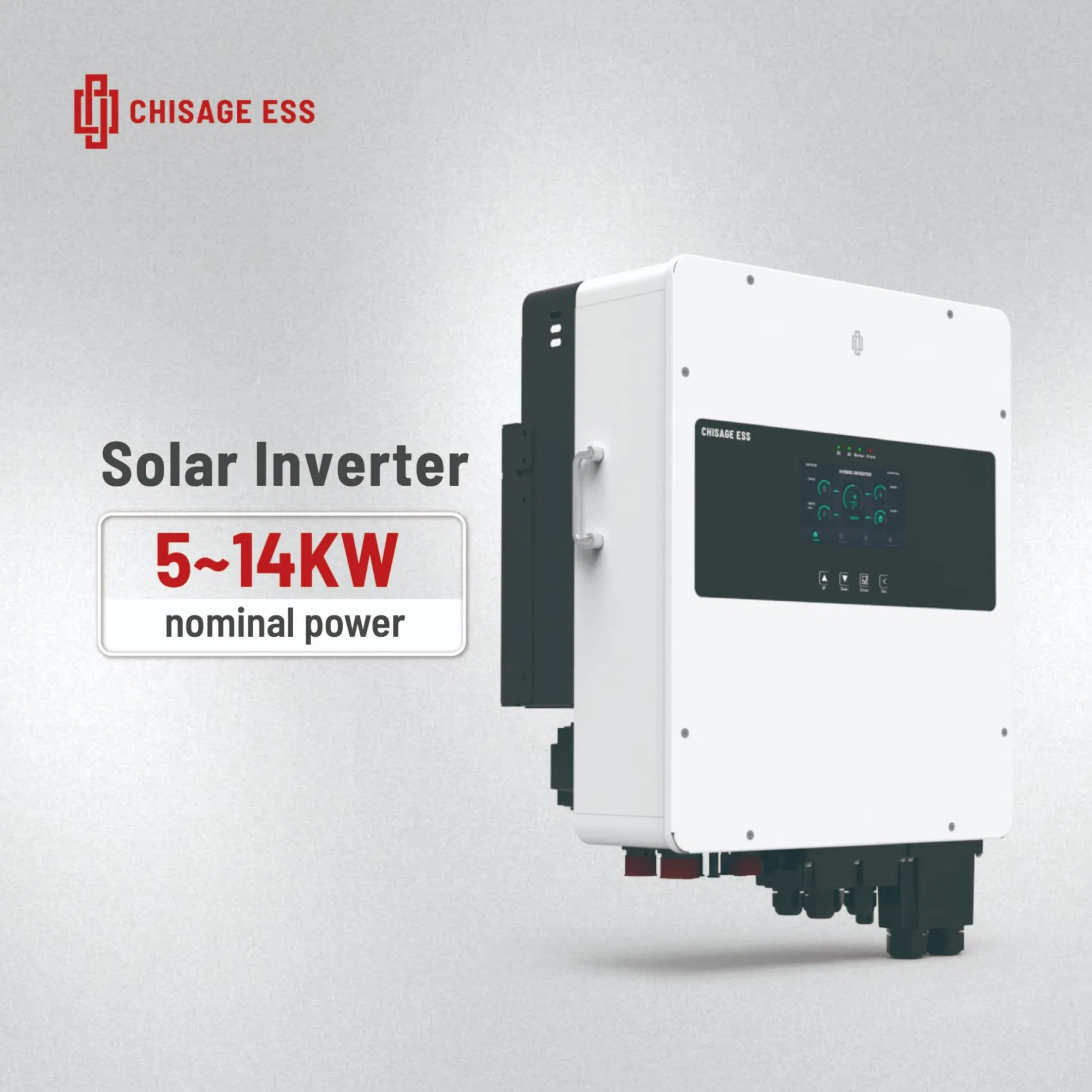 Precio de fábrica de China 5kw 6kw 8kw 10kw 12kw 14kw Sistema PV DC AC Energía solar Inversor trifásico de onda sinusoidal pura Inversor híbrido