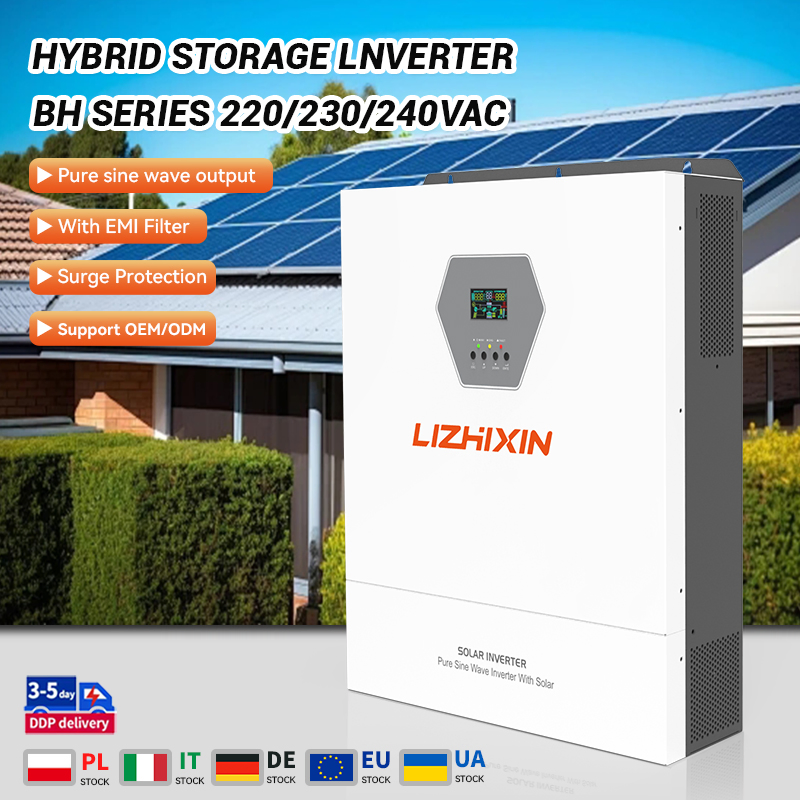 Inversor Híbrido Solar de Onda Sinusoidal Pura de Doble Salida de CA 11kw Fuera de la Red con MPPT y Pantalla Táctil Colorida