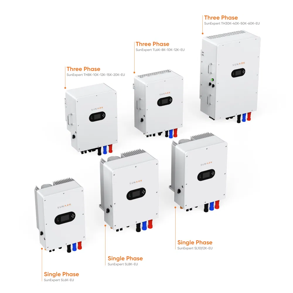 Inversor de Almacenamiento Solar Sunark Renewable Energy 48V 5kw 7kw 8kw Inversor Solar Híbrido con Batería para el Hogar